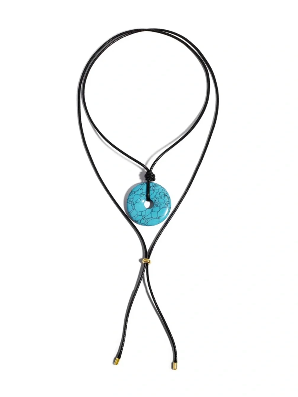 Turquoise Rope Necklace (adjustable) - Picture 3 of 3